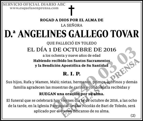 Angelines Gallego Tovar